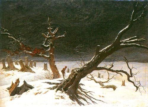 Caspar David Friedrich Winterlandschaft oil painting picture